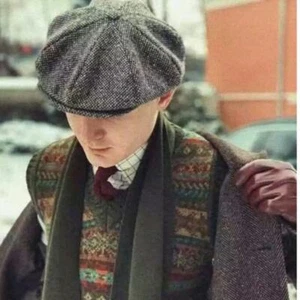 Hanna Hats NWT Tweed Eight Piece Cap Newsboy Peaky Blinders Hat Ireland Large  - Picture 1 of 19