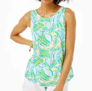 Neu ohne Etikett Lilly Pulitzer Kristen Top in Urchin Pink Vitamin Sea Größe M - Bild 1 von 7