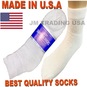 BEST QUALITY 3, 6, & 12 pairs Diabetic Socks Physician Approved MADE IN USA - Picture 1 of 15