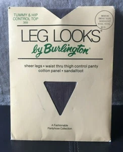 Vintage Leg Looks by Burlington Pantyhose Medium Smoke Taupe Tummy Hip Control - Picture 1 of 5