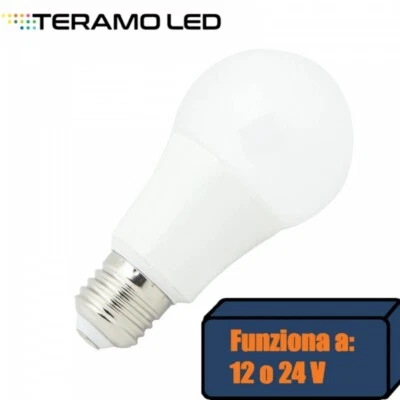 Lampadina Led 12v 24v E27 Luce Calda Naturale Fredda 3000k 4000k 6400k - Immagine 1 di 4