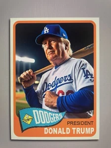 Donald Trump 2024 “Team Trump” Custom ACEO Card Trump 1965 Dodgers - Picture 1 of 2