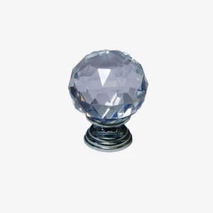 1 x Lilac Crystal Wardrobe knob 40mm Polished Chrome Base - Picture 1 of 1