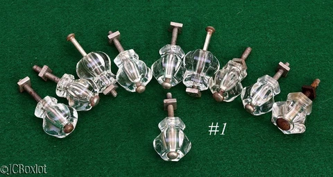 small mini GLASS OLD HARDWARE DRAWER PULLS cabinet knobs Cover