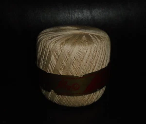 NOS VINTAGE LILY GLO TONE COTTON CROCHET THREAD IN COLOR #4 BEIGE 250 YDS - Picture 1 of 1