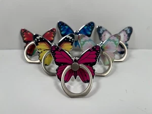 360 Rotation Finger Ring Stand Holder for Cell Phone iPhone Butterfly Kickstand - Picture 1 of 26