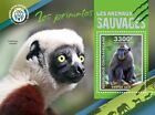 Timbres primates singes mnh 2019 centrafricains S/S