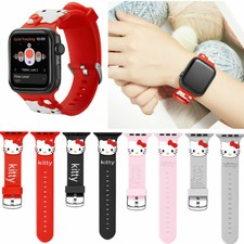 Disney Hello Kitty Silicone Sport Band fr Apple Watch Series 5 4 3 2 Wrist Strap