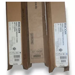 Ricoh Genuine MP C3000 Toner Print Cartridges OEM Original C2500 C3030 - Picture 1 of 2