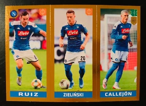 2019-20 Panini FIFA 365 # 262 Ruiz - Zieliński - Callejon Napoli gold sticker - Picture 1 of 1