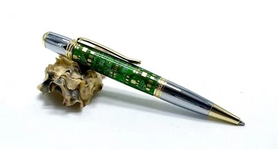 Drehkugelschreiber IT, Handgedrechselt, Platine, Giesharz - Bild 1 von 3