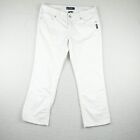 Viintage Joggers Womens 14 White Pants Linen Straight Summer Flowy Casual