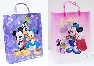 Set of 2 or 3 Reusable Large Plastic Gift Bag Party Tote 15" Variety of Choice