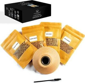 Cocktail Raucher Kit Chef's einzigartiger Whiskey Infuser mit 4 Geschmacksrichtungen für Party - Bild 1 von 8