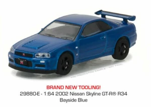 GREENLIGHT 1:64 TOKYO TORQUE SERIES 1 2002 NISSAN GT-R R34 DIECAST CAR 29880-E - Picture 1 of 2