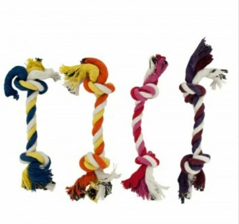 DUKES Multi-Color Small Rope Dog Toy 2 Pack 8 Piece Set Multicolor