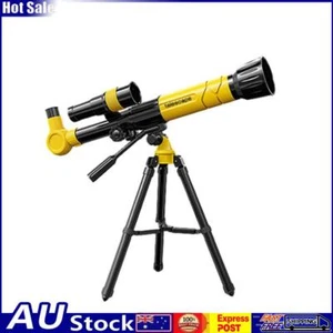 40 X Lens Kids Astronomy Telescope Multi-Coated Optics with Tripod (Yellow) - Picture 1 of 12