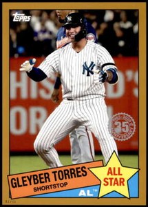 Gleyber Torres 2020 Topps 1985 35th Anniversary All-Stars 5x7 Gold #85AS-43 3/10