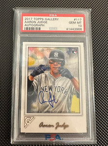 2017 Topps Gallery Autographs Aaron Judge Rookie Auto RC PSA 10 GEM MINT