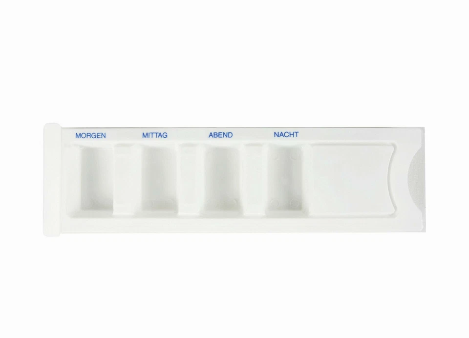 MEDITRADE GMBH 10 Stück Meditrade Medikamentendispenser weiß Tablettendose Dispenser 4-Fächer