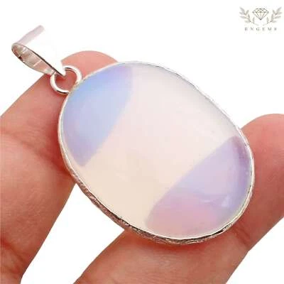 Opalit Edelstein 925 Versilberter Anhänger Handmade Schmuck Geschenk 4cm P-12978 - Bild 1 von 3