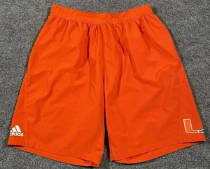 Miami Hurricanes Basketball Practice Training Shorts Mens XL Adidas Climalite - Picture 1 of 5