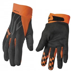 THOR DRAFT MOTOCROSS MX BIKE GLOVES ADULT - ORANGE / BLACK - Picture 1 of 4