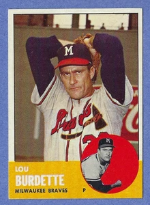 1961 Topps Baseball #320 Lou Burdette Milwaukee Braves VG+ - Picture 1 of 3