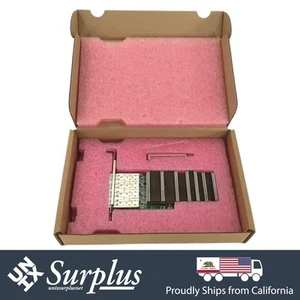 New 10GB SFP+ Quad Port Intel 82599ES Silicom PCIe 3.0 x8 NIC Both Bracket - Afbeelding 1 van 9