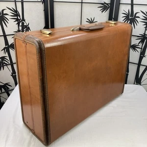 Vintage Samsonite Brown Faux Leather Case Style #4635 - Picture 1 of 13