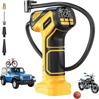 LIVOWALNY Tire Inflator Portable Air Compressor Compatible With Dewalt 20V Battery, LIVOWA