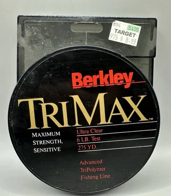 Berkley Tri Max 6 Lb Test Fishing Line Vintage Ultra Clear New  - Image 1 of 3
