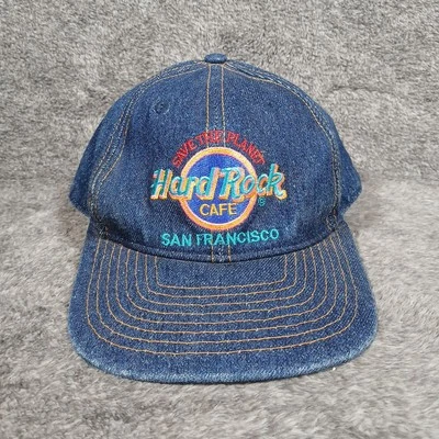 Vintage Hard Rock Cafe San Francisco Hat Cap Denim Blue Snapback - Image 1 of 4