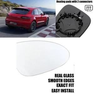 Heated Mirror Glass For 2015-2018 Porsche Macan Right Side Passenger - Foto 1 di 12