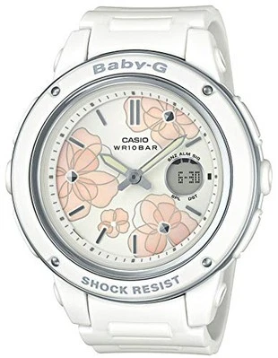 Casio Baby-G BGA-150FL-7AJF Mujer Blanco Floral Dial Reloj Japón Modelo Nacional - Imagen 1 de 2
