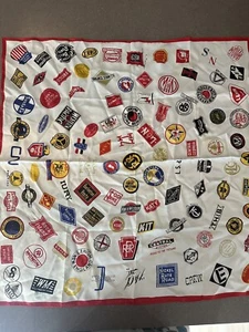 Pañuelo/bufanda vintage con logotipo de empresas ferroviarias - Imagen 1 de 7