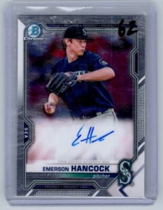 Autógrafos Bowman 2021 - Emerson Hancock Chrome Prospects #CPA-EA  - Imagen 1 de 2