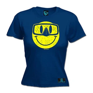Smiling Scuba Diving Face WOMENS T-SHIRT Scuba Gear Dive Tee Funny birthday gift - Picture 1 of 8
