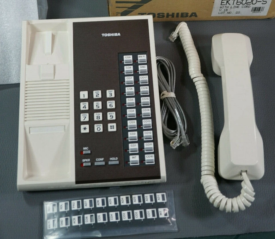 NUEVO Japón Toshiba Strata EKT 6020-S Manos Libres Negocios Teléfono Oficina Nostalgia Foto 1 de 4