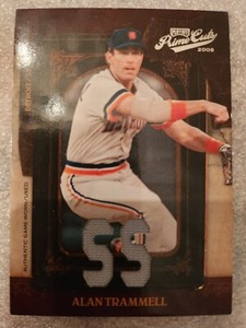 2008 Playoff Prime Cuts Alan Trammell Game Worn Jersey SS #73/75