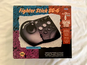 Asciiware Fighter Stick SG-6 6 Button Arcade JoyStick Controller Sega Genesis - Picture 1 of 3
