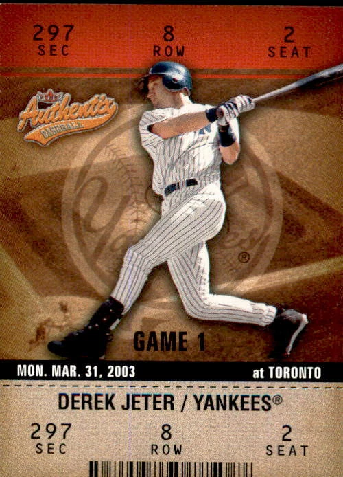 2003 Fleer Authentix Baseball - Pick Your Card - Image 1 of 1