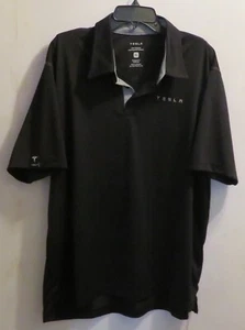 Tesla Poloshirt Herren XL Schwarz Gesticktes Logo Kurzarm Original Official - Bild 1 von 10