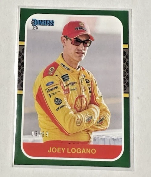 2020 Panini Donruss Racing NASCAR Joey Logano Green /99 Free Shipping - Image 1 of 1