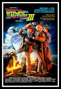 Cartel impreso de película de Regreso al Futuro 3 e impresiones de lona sin encuadre - Imagen 1 de 2