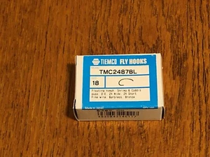 100 Tiemco Fly Tying Hooks, TMC 2487BL, Size 18 - Picture 1 of 1