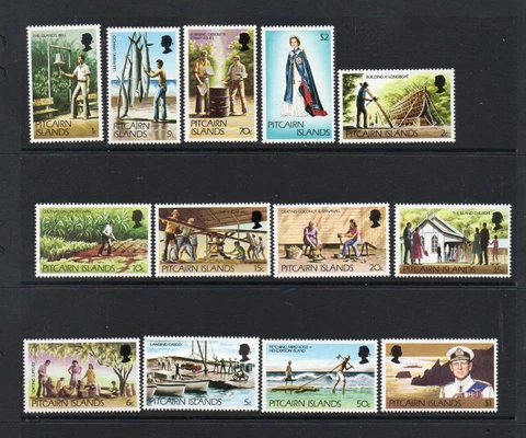 PITCAIRN ISLANDS MNH 1977 SG174-184 DEFINTIVES COMPLETE SET OF 13 Cover
