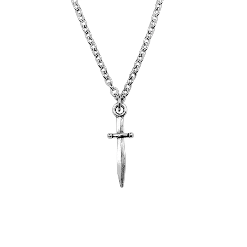 Collana Spada Argento catena con ciondolo Uomo Donna pugnale Spadino no paciotti - Immagine 1 di 4