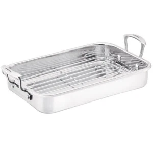 Sartén de tostado de inducción de impacto Scanpan con estante - 42 cm x 26 cm - Imagen 1 de 3