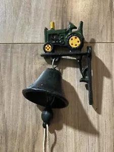 Tractor Door Bell Wall Mount Cast Iron Rustic Vintage Old Fashion New John Deere - Picture 1 of 3